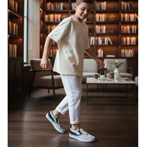 AIRWALK Cash Graphics Boys New w/Tags Black & Green Slip-On Sneakers - Size 4